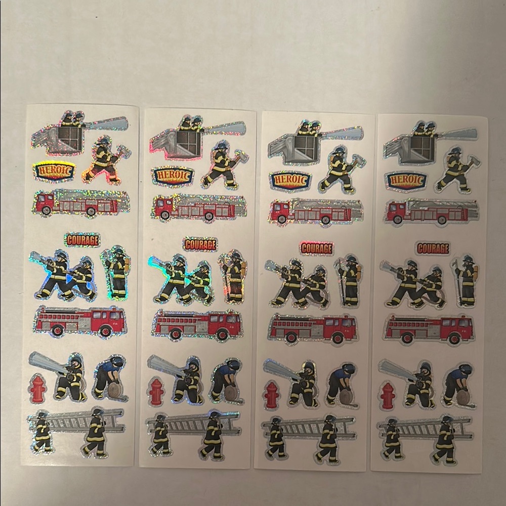 Sandylion Firefighter  Stickers (no logo)- 4 strips